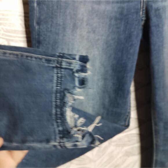 Paige Verdugo Ankle Jeans Denim Chewed Raw Hem - Picture 6 of 8